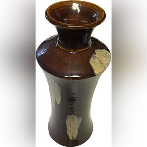 Brown and cream vase